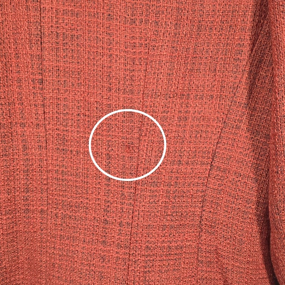Lafayette 148 New York Textured Blazer Amber Orange Women's Size‎ 16 Wool Blend - Picture 10 of 10